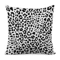 Black And White Jaguar Pattern Print Pillow Cover