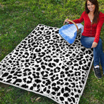 Black And White Jaguar Pattern Print Quilt