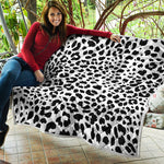 Black And White Jaguar Pattern Print Quilt