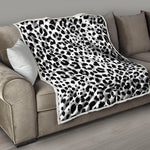 Black And White Jaguar Pattern Print Quilt