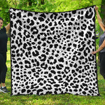 Black And White Jaguar Pattern Print Quilt
