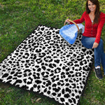 Black And White Jaguar Pattern Print Quilt