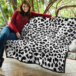 Black And White Jaguar Pattern Print Quilt
