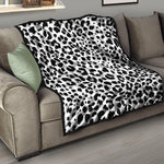 Black And White Jaguar Pattern Print Quilt