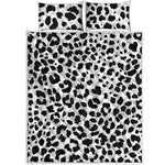 Black And White Jaguar Pattern Print Quilt Bed Set