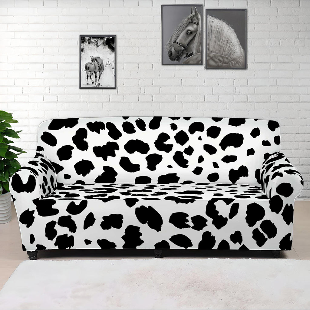 Black And White Jaguar Pattern Print Sofa Cover