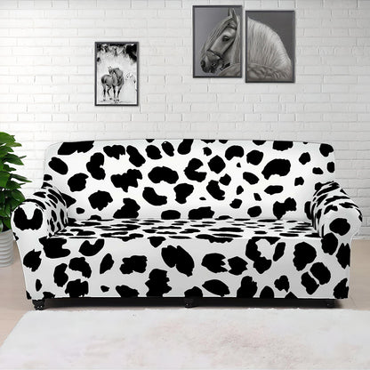 Black And White Jaguar Pattern Print Sofa Cover