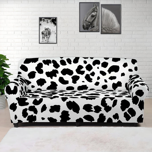 Black And White Jaguar Pattern Print Sofa Cover