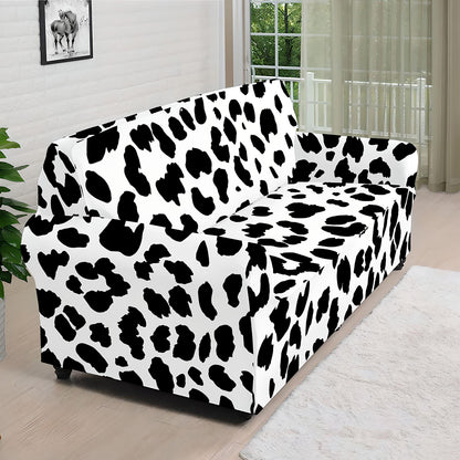 Black And White Jaguar Pattern Print Sofa Cover