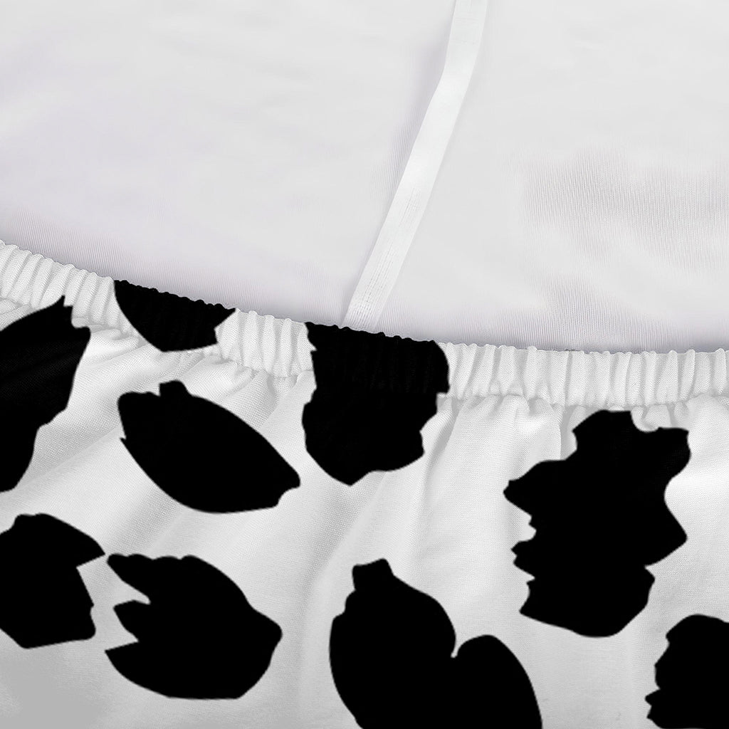 Black And White Jaguar Pattern Print Sofa Cover