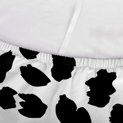Black And White Jaguar Pattern Print Sofa Cover