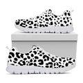 Black And White Jaguar Pattern Print White Running Shoes