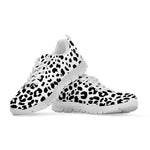 Black And White Jaguar Pattern Print White Sneakers