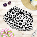 Black And White Jaguar Pattern Print Women's Shorts