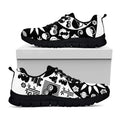 Black And White Japanese Yin Yang Print Black Running Shoes