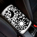 Black And White Japanese Yin Yang Print Car Center Console Cover