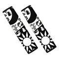 Black And White Japanese Yin Yang Print Car Seat Belt Covers