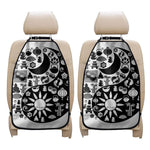 Black And White Japanese Yin Yang Print Car Seat Organizers