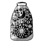 Black And White Japanese Yin Yang Print Car Seat Organizers