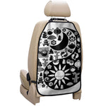 Black And White Japanese Yin Yang Print Car Seat Organizers