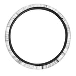 Black And White Japanese Yin Yang Print Car Steering Wheel Cover