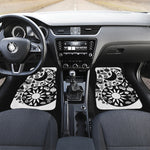 Black And White Japanese Yin Yang Print Front Car Floor Mats