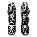 Black And White Japanese Yin Yang Print Muay Thai Shin Guards
