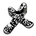 Black And White Japanese Yin Yang Print Muay Thai Shin Guard