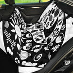 Black And White Japanese Yin Yang Print Pet Car Back Seat Cover