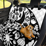 Black And White Japanese Yin Yang Print Pet Car Back Seat Cover