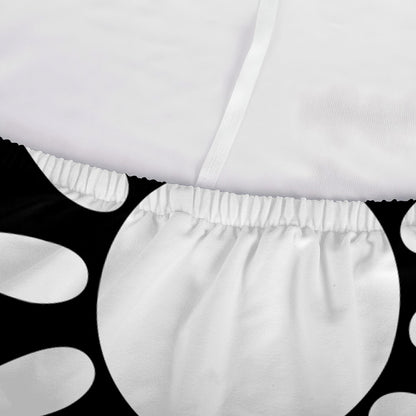 Black And White Japanese Yin Yang Print Sofa Cover