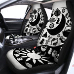 Black And White Japanese Yin Yang Print Universal Fit Car Seat Covers