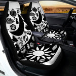 Black And White Japanese Yin Yang Print Universal Fit Car Seat Covers