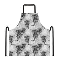 Black And White Jellyfish Pattern Print Apron