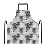 Black And White Jellyfish Pattern Print Apron