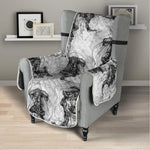 Black And White Jellyfish Pattern Print Armchair Protector