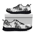 Black And White Jellyfish Pattern Print Black Running Shoes