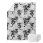 Black And White Jellyfish Pattern Print Blanket