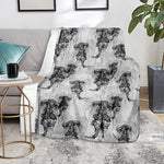 Black And White Jellyfish Pattern Print Blanket