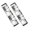 Black And White Jellyfish Pattern Print Car Seat Belt Covers