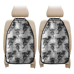Black And White Jellyfish Pattern Print Car Seat Organizers