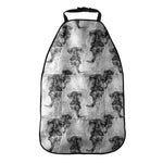 Black And White Jellyfish Pattern Print Car Seat Organizers