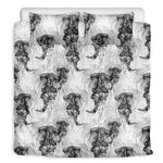 Black And White Jellyfish Pattern Print Duvet Cover Bedding Set