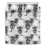 Black And White Jellyfish Pattern Print Duvet Cover Bedding Set