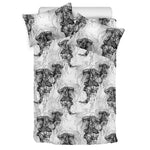 Black And White Jellyfish Pattern Print Duvet Cover Bedding Set