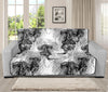 Black And White Jellyfish Pattern Print Futon Protector