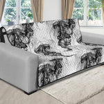 Black And White Jellyfish Pattern Print Futon Protector