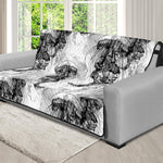 Black And White Jellyfish Pattern Print Futon Protector