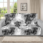 Black And White Jellyfish Pattern Print Futon Protector