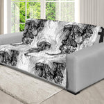 Black And White Jellyfish Pattern Print Futon Protector